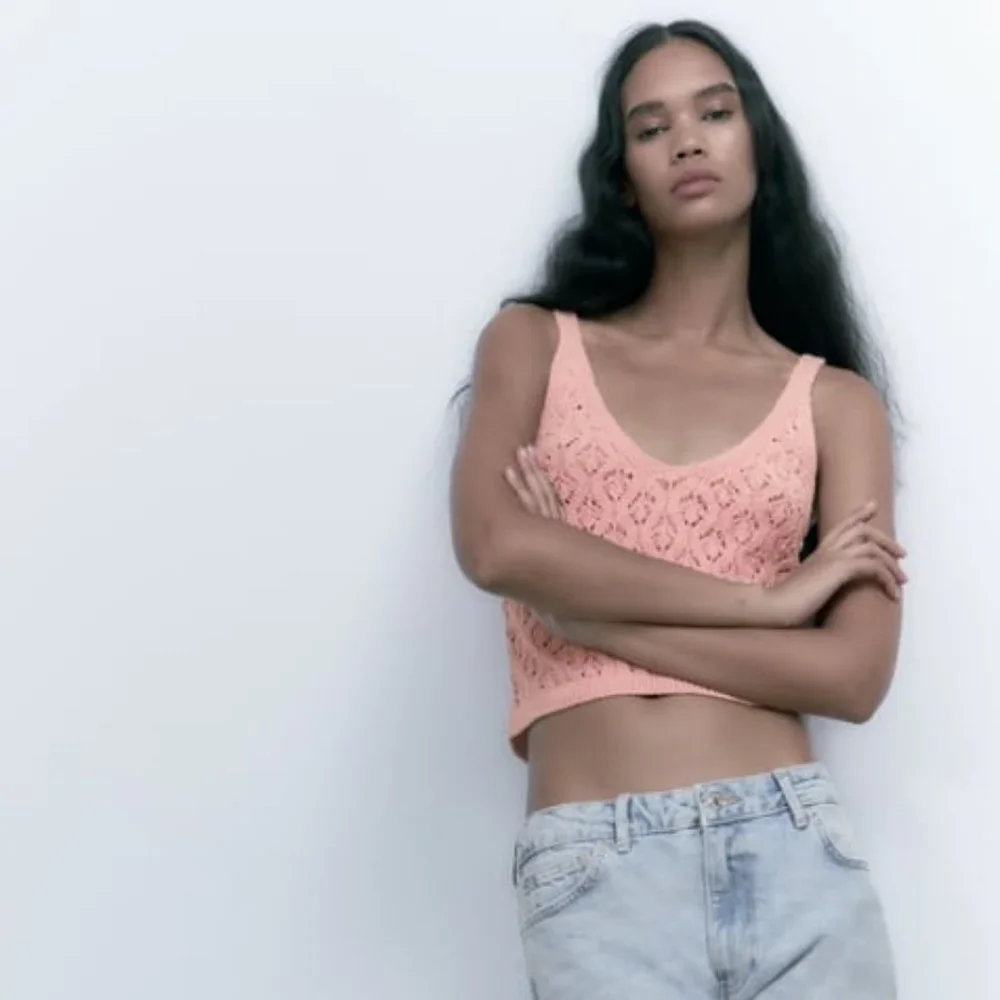 Zara Crochet Knit Crop Top